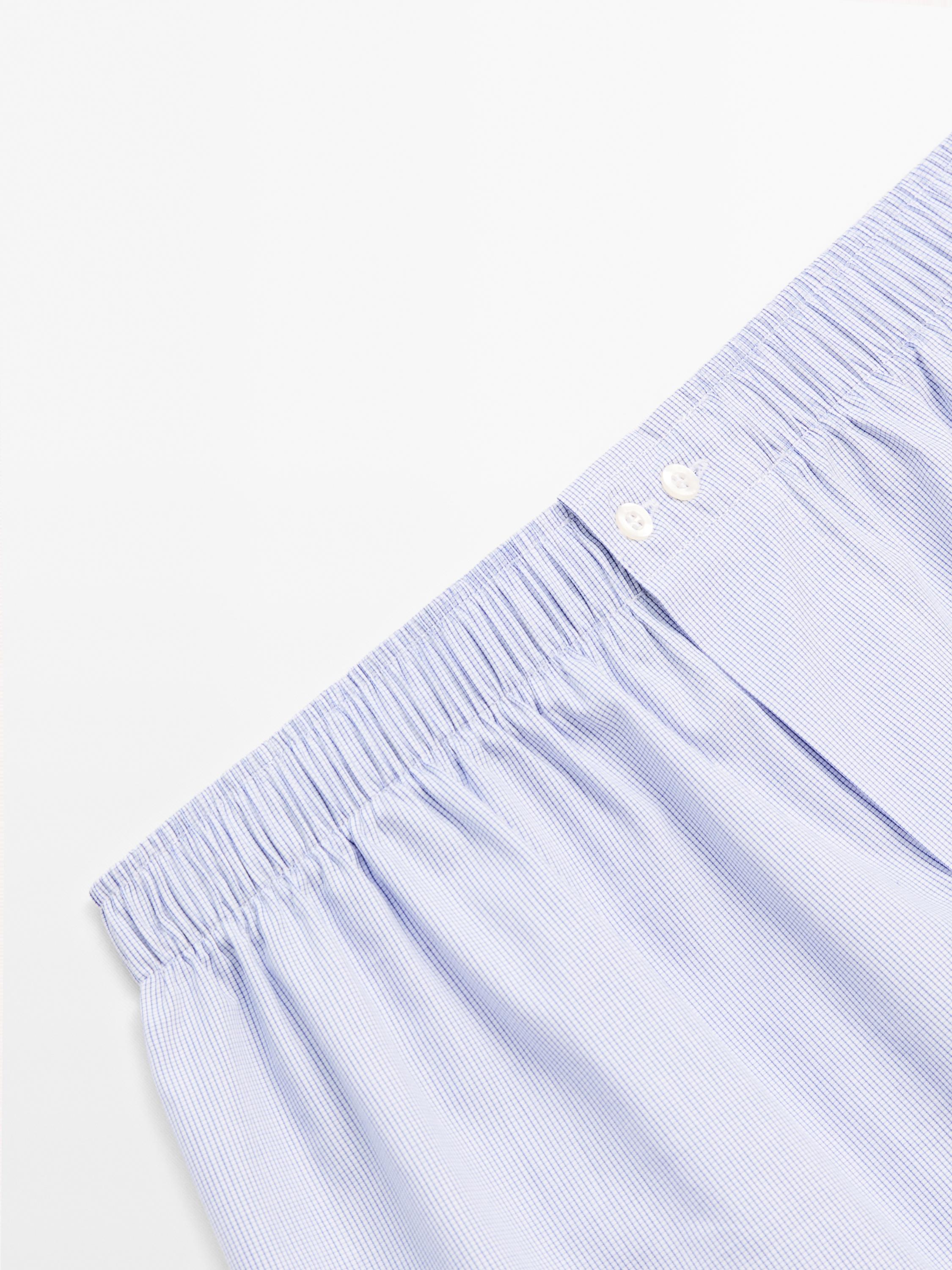 Micro-check print boxers